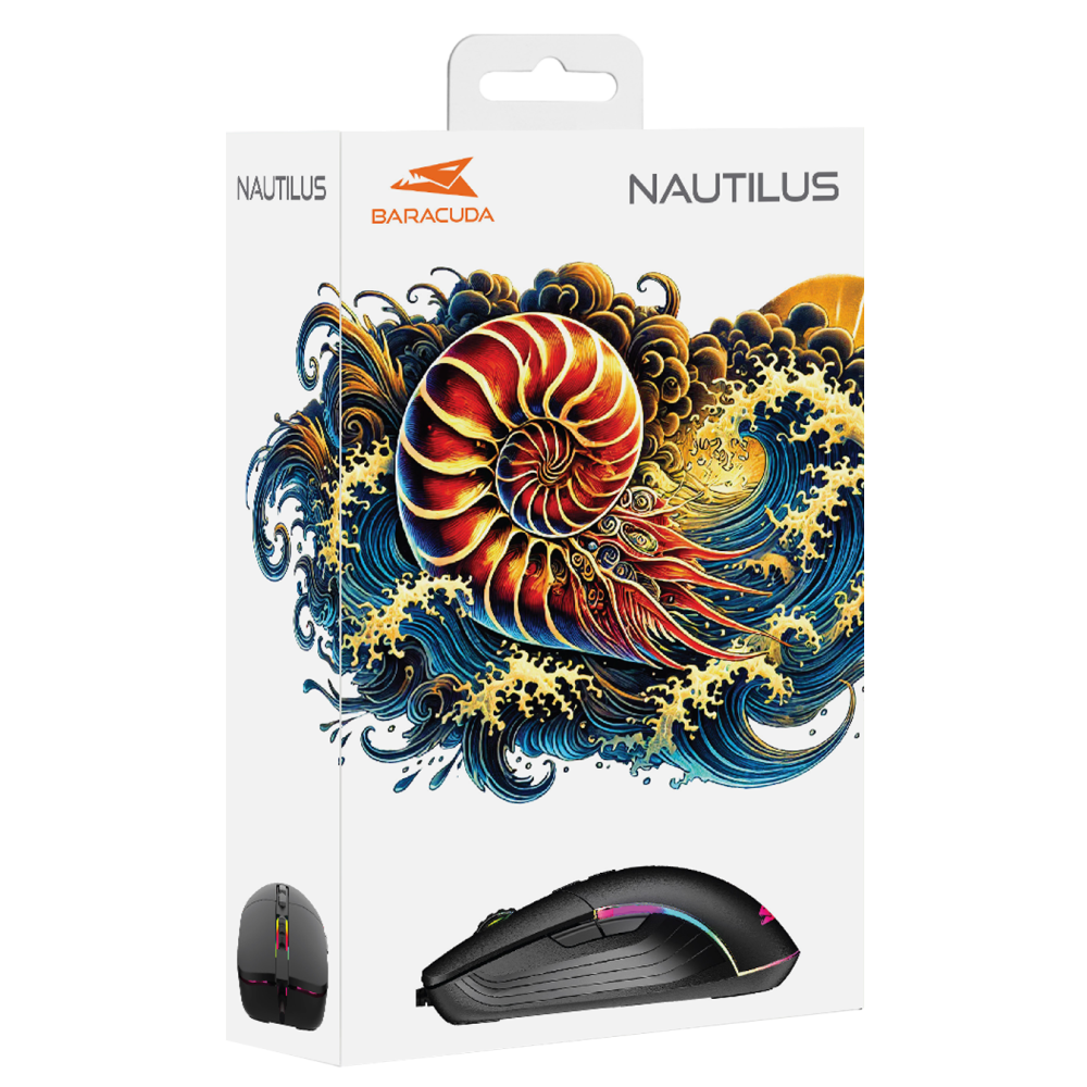 Souris Gamer Filaire BARACUDA NAUTILUS BGM-011 - Noir