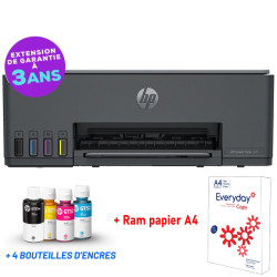 Imprimante HP 3en1 SMART TANK 581 COULEUR / WI-FI + 4 Bouteilles d'encre HP Incluses + Rame papier A4