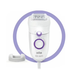 Epilateur BRAUN Silk épil 5 28 pincettes micro grip / BLANC