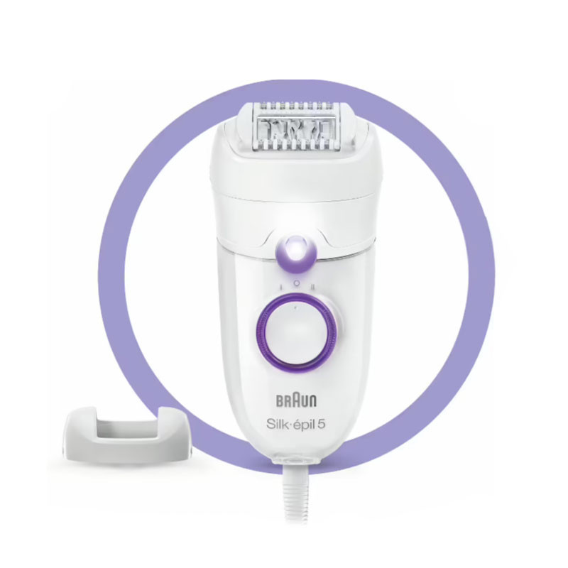 Epilateur BRAUN Silk épil 5 28 pincettes micro grip / BLANC
