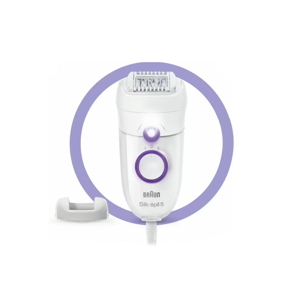 Epilateur BRAUN Silk épil 5 28 pincettes micro grip / BLANC