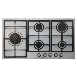 PLAQUE ENCASTRABLE PREMIUM Encastrable 5 FEUX 90 CM INOX / avec sécurité Thermocouple