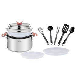 BATTERIE DE CUISINE 13 PIECES FATOUTS + COUVERCLE + USTENSILES