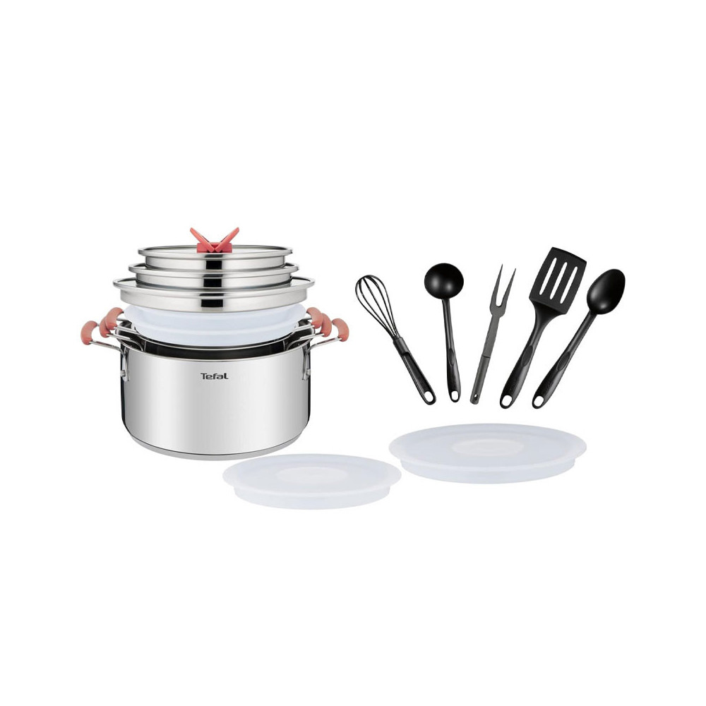 BATTERIE DE CUISINE 13 PIECES FATOUTS + COUVERCLE + USTENSILES