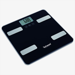 Pèse Personne TECHWOOD 150KG / VERRE Noir / TPP-919