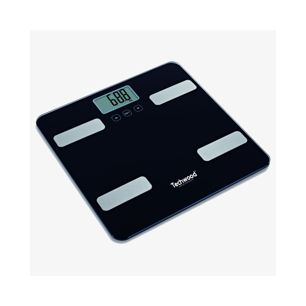 Pèse Personne TECHWOOD 150KG / VERRE Noir / TPP-919