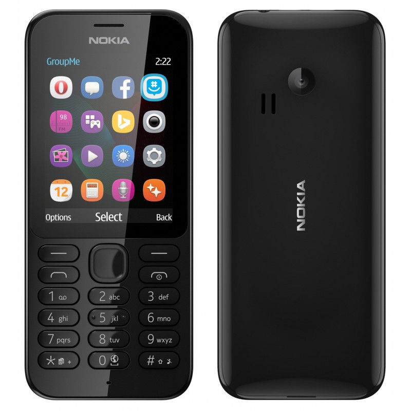 Téléphone Portable Nokia 222 / Double SIM / Noir