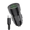 Chargeur VOITURE KSC1212 + CABLE CHARGEUR Type-C 12W-DUAL PORTS