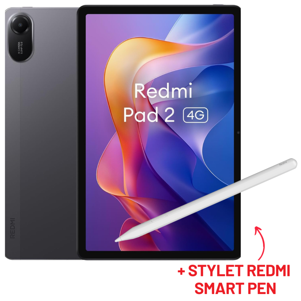 Tablette Xiaomi Redmi Pad 2 11" / 8 Go / 256 Go / 4G / Gris + STYLET REDMI SMART PEN