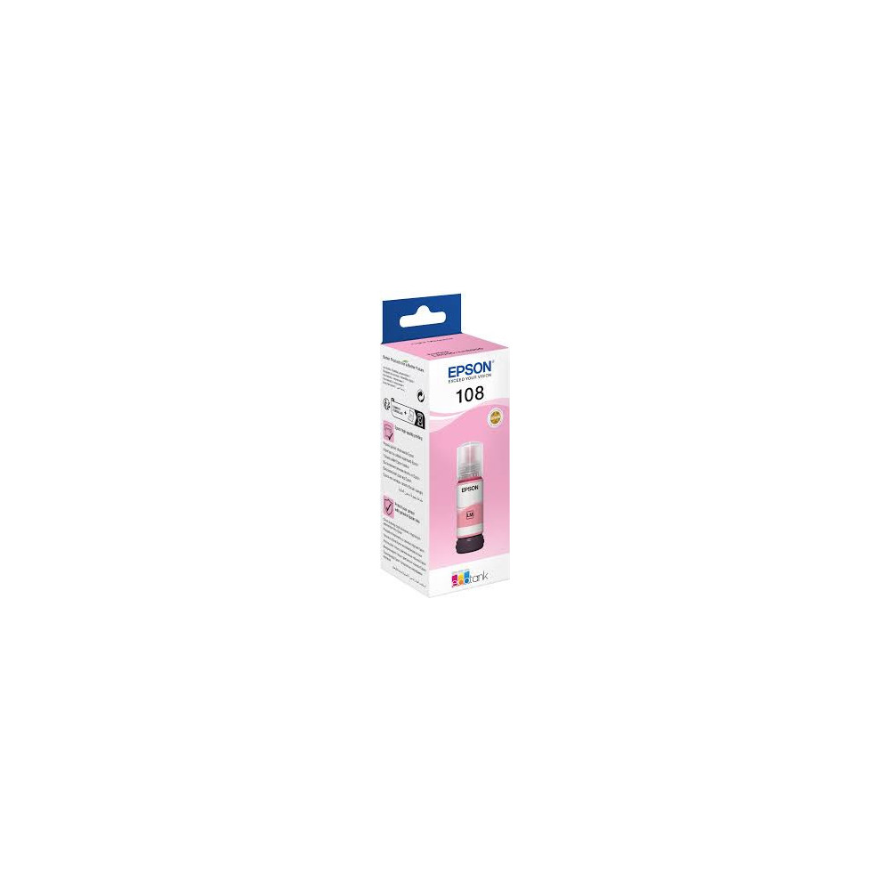 Bouteille D'encre Original EPSON ECOTANK 108 / Light Magenta