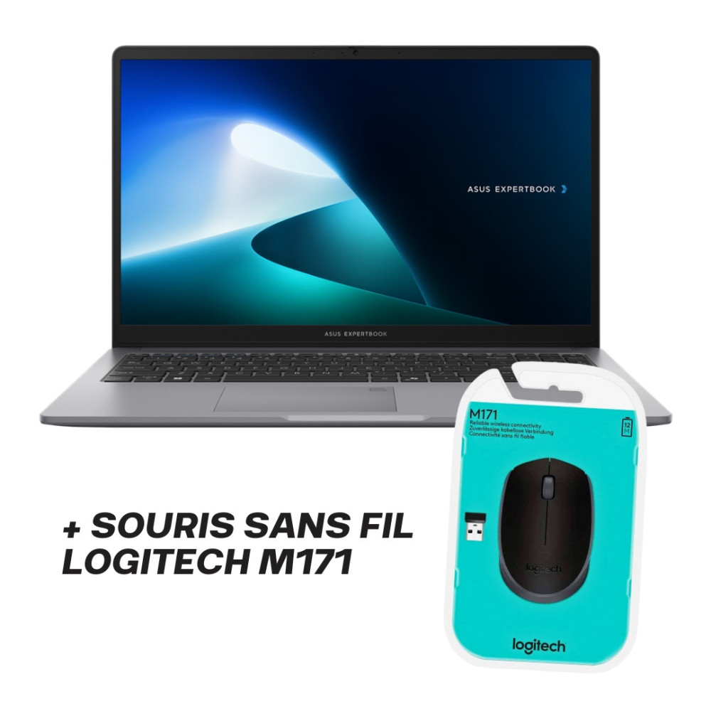 Pc Portable ASUS ExpertBook P1 P1503CVA / i5-13420H / 16 Go DDR5 / 512 Go SSD / Gris