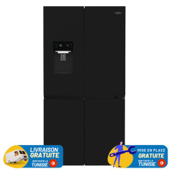 REFRIGERATEUR WHIRLPOOL NO FROST 6é sens 4 portes 534 Litres / Noir
