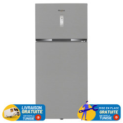 REFRIGERATEUR WHIRLPOOL Dual NO FROST Double Portes 630 Litres / INOX / Avec Afficheur
