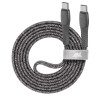 Câble RIVACASE PS6105 GR12 / Type-C/Type-C / 1.2 m / 60 Watts / Gris