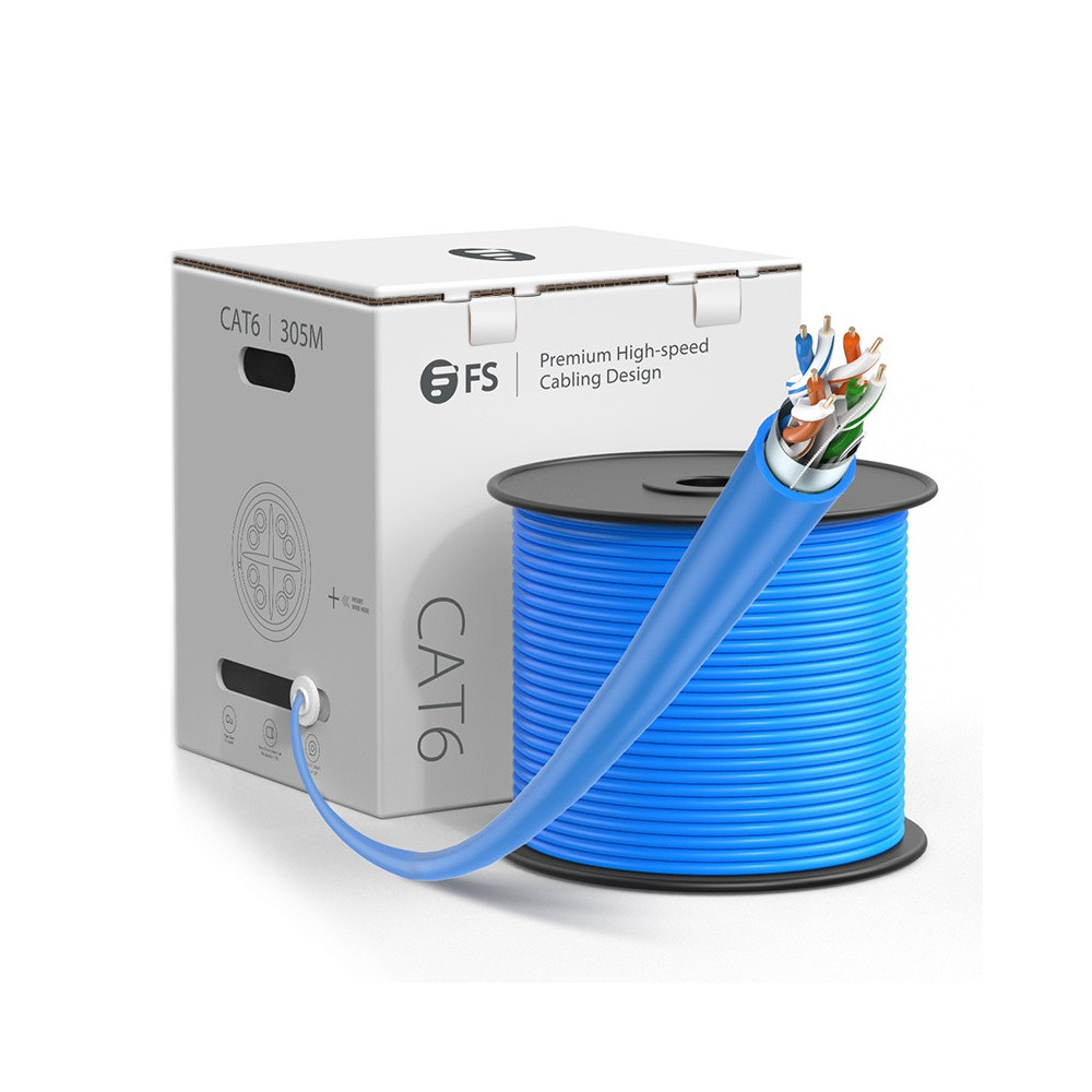 Bobine Réseau RJ45 Cat6 UTP 305M / Bleu