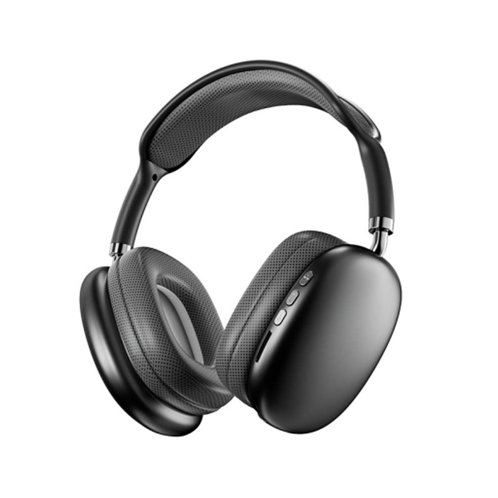 Casque sans fil P9 PRO MAX / Bluetooth + SD / Noir