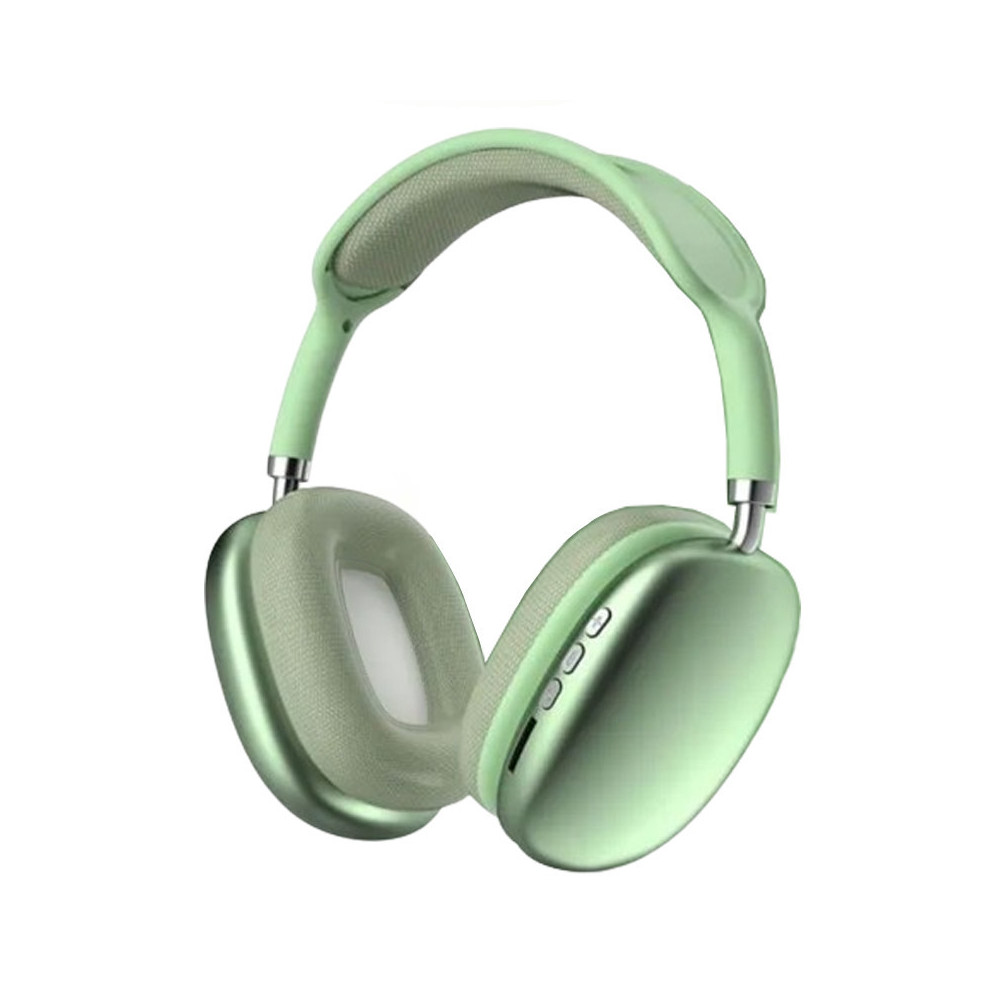 Casque sans fil P9 PRO MAX / Bluetooth + SD / Vert