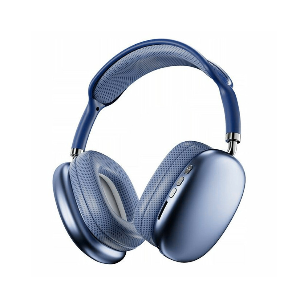 Casque sans fil P9 PRO MAX / Bluetooth + SD / Bleu
