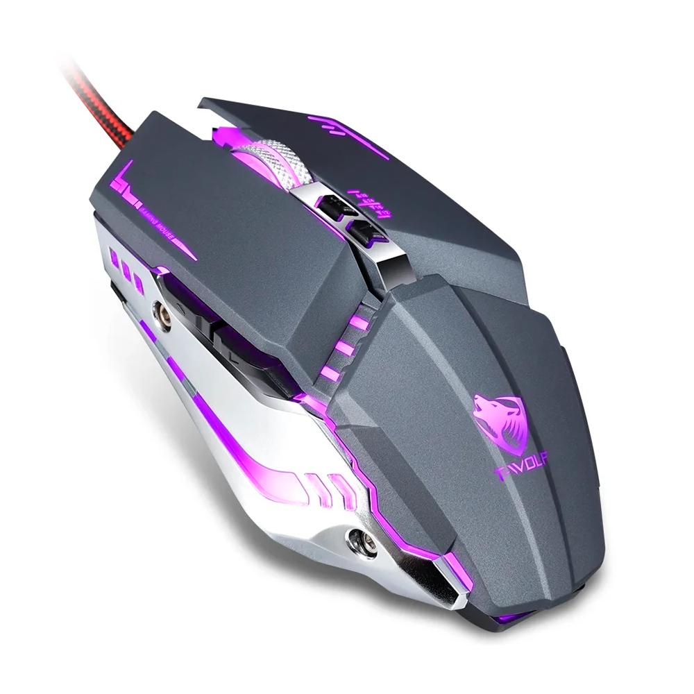 Souris Gaming T-WOLF V7 - Gris