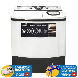 Lave Linge MAXWELL Semi Automatique 13Kg / Blanc / MAX-WMTT130PB
