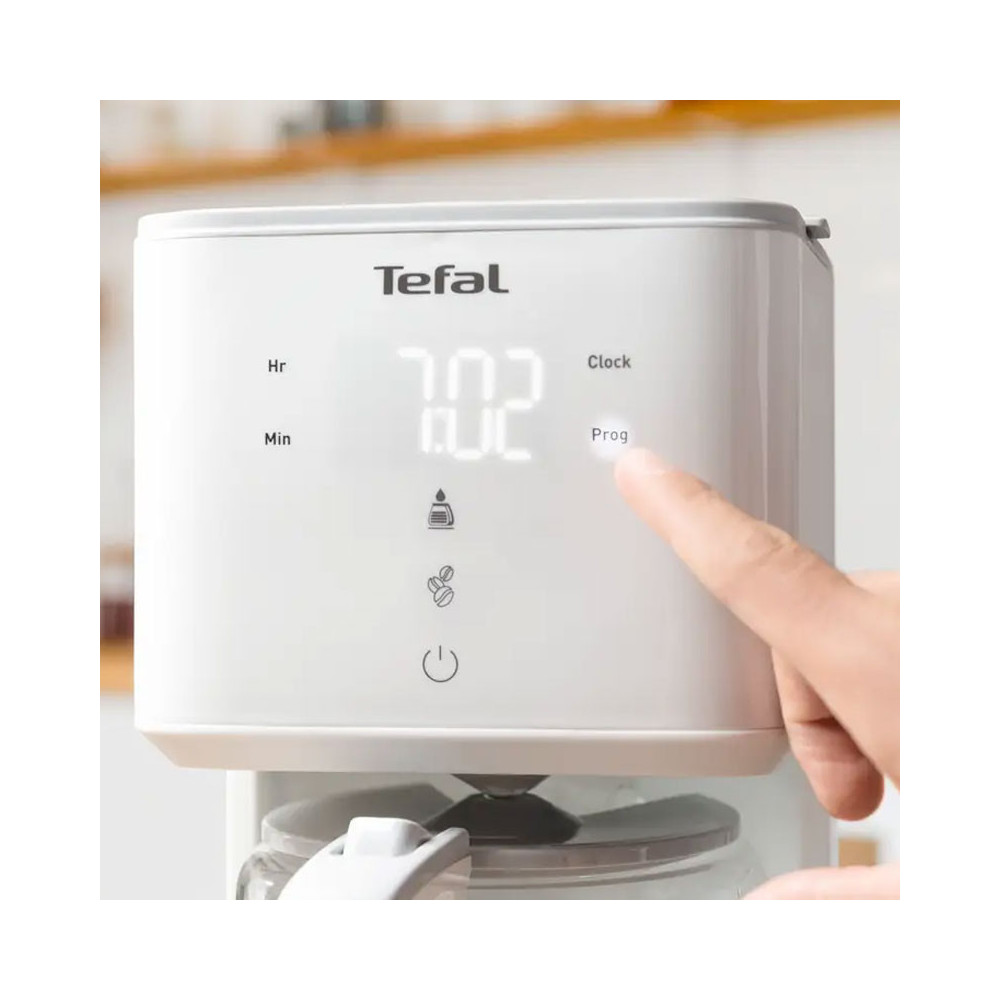 Machine à café TEFAL programmable 1,25 Litre SENSO / Blanc / CM693110
