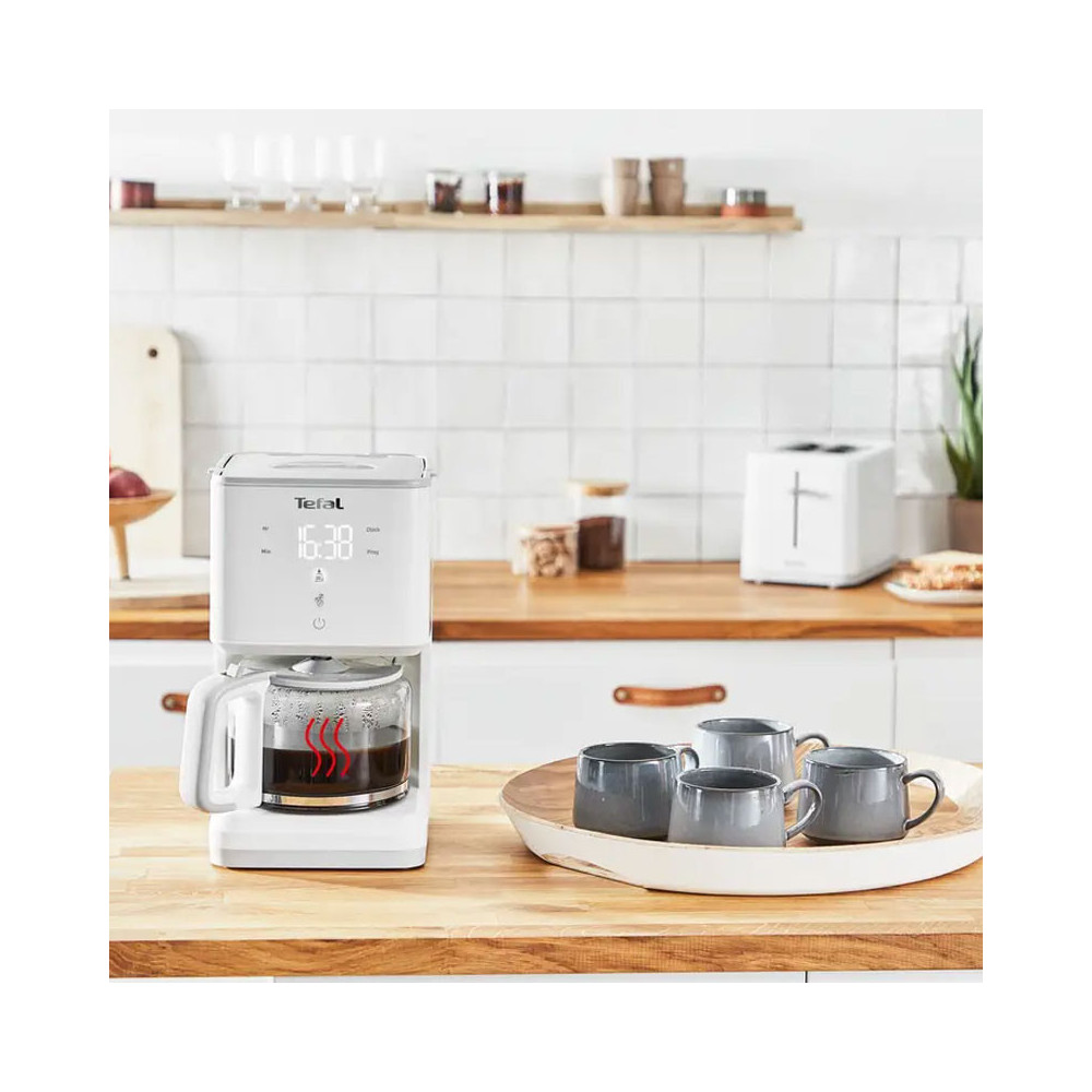 Machine à café TEFAL programmable 1,25 Litre SENSO / Blanc / CM693110