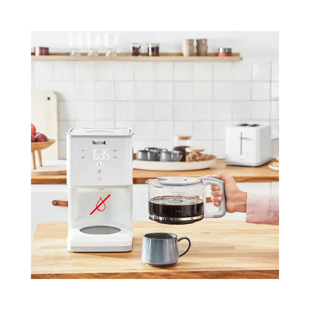 Machine à café TEFAL programmable 1,25 Litre SENSO / Blanc / CM693110