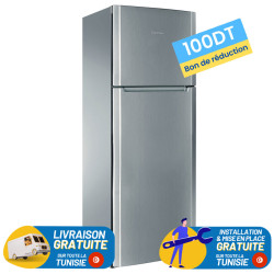 REFRIGERATEUR ARISTON NO FROST DOUBLE PORTES 385 Litres / INOX + 100DT BON DE REDUCTION