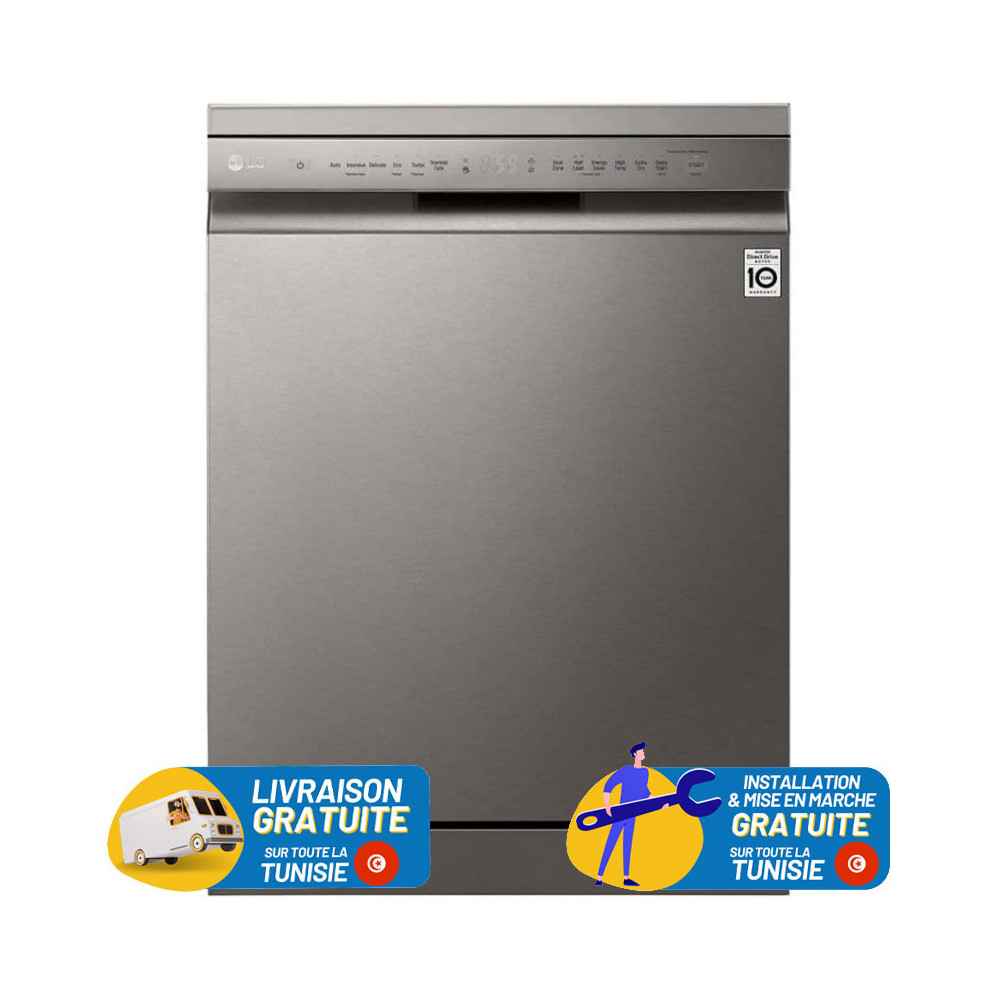 Lave Vaisselle LG SmartThinQ / 14 Couverts / Inox