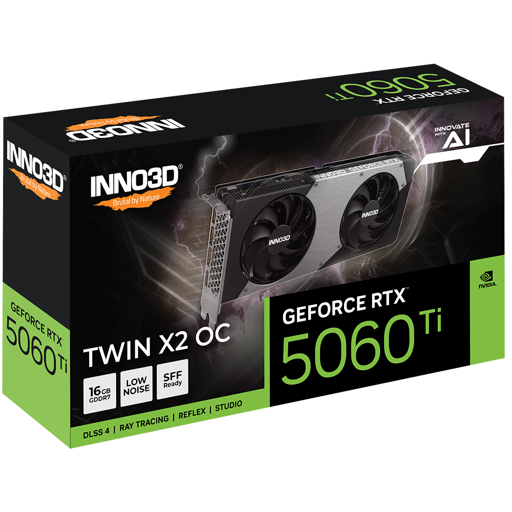 Carte graphique INNO3D GeForce RTX 5060 Ti TWIN X2 OC / 16 Go GDDR7