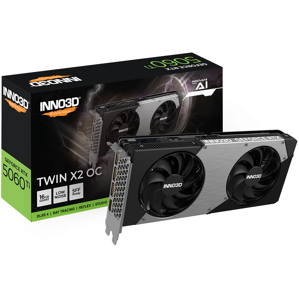Carte graphique INNO3D GeForce RTX 5060 Ti TWIN X2 OC / 16 Go GDDR7