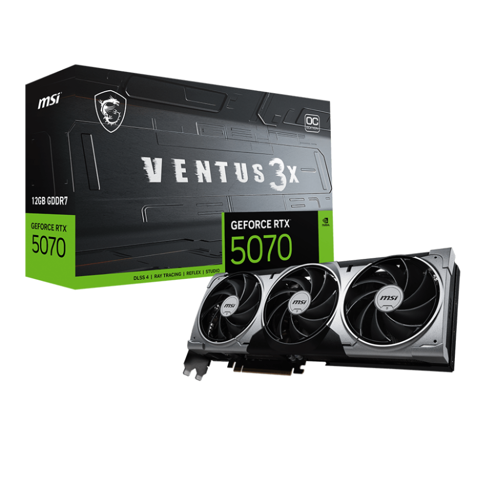 Carte graphique MSI GeForce RTX 5070 VENTUS 3X OC / 12 Go GDDR7
