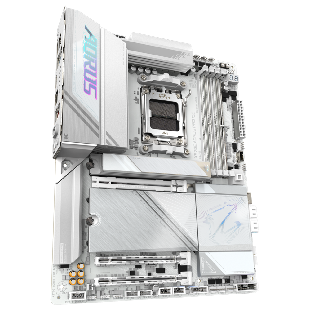 Carte mère Gigabyte X870E AORUS PRO ICE / AM5 / ATX / DDR5 / WHITE