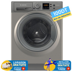 MACHINE À LAVER ARISTON 16 PROG / 9KG / SILVER + 100DT Bon de Réduction