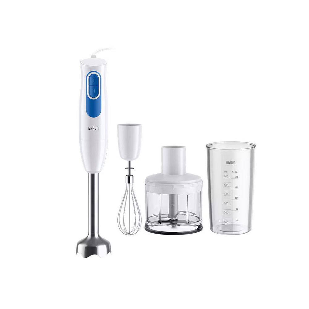 Mixeur Plongeant Braun 500ml / Blanc et Bleu / MQ20236M