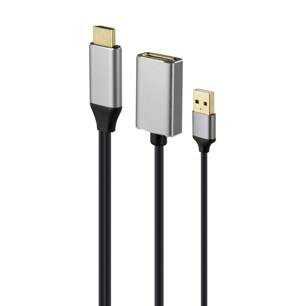 Adaptateur GEMBIRD actif HDMI 4K mâle vers DisplayPort femelle / noir