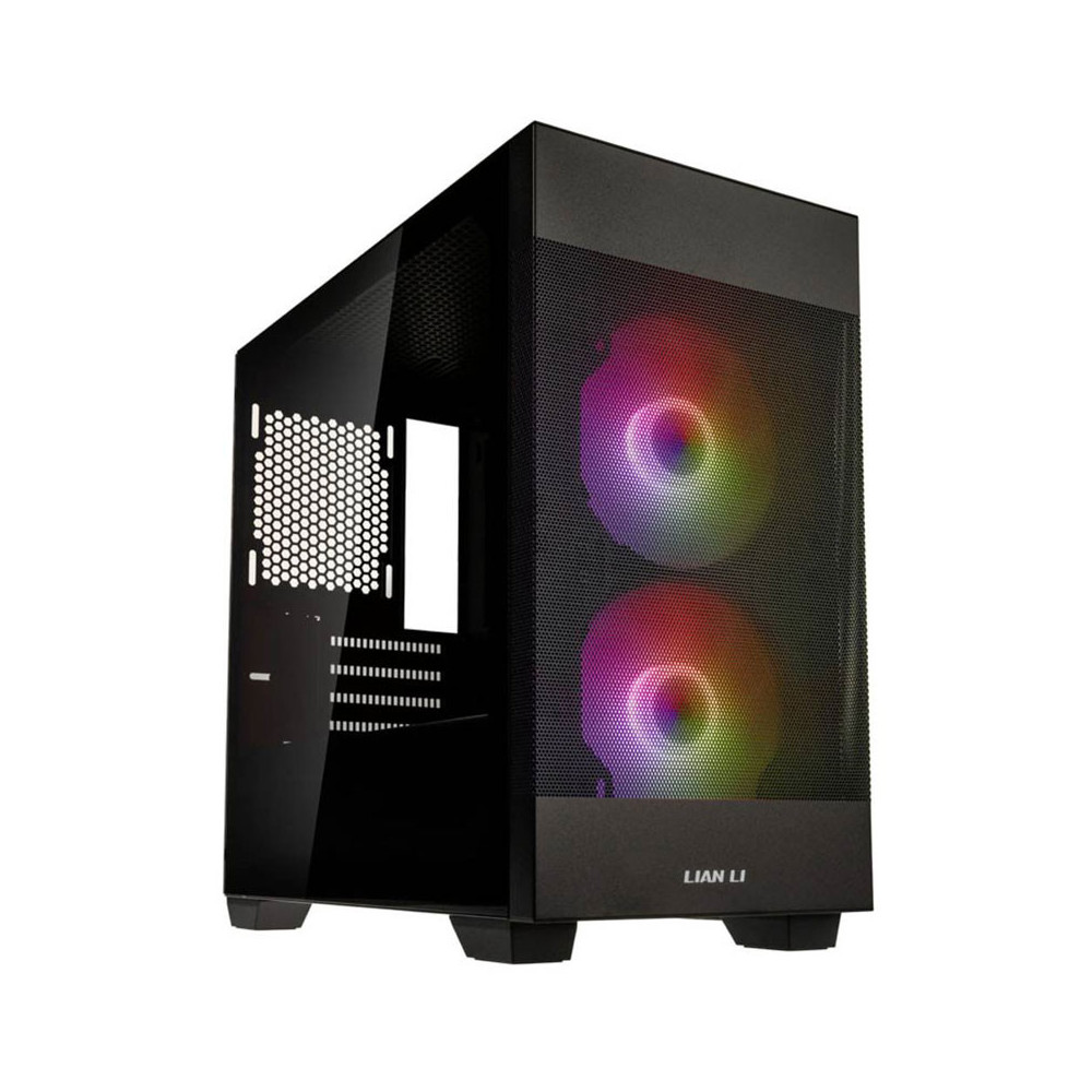 Boîtier Gaming Moyen Tour Lian-Li Lancool 205M Mesh / Micro-ATX / RGB / Avec Panneau Vitré / Noir