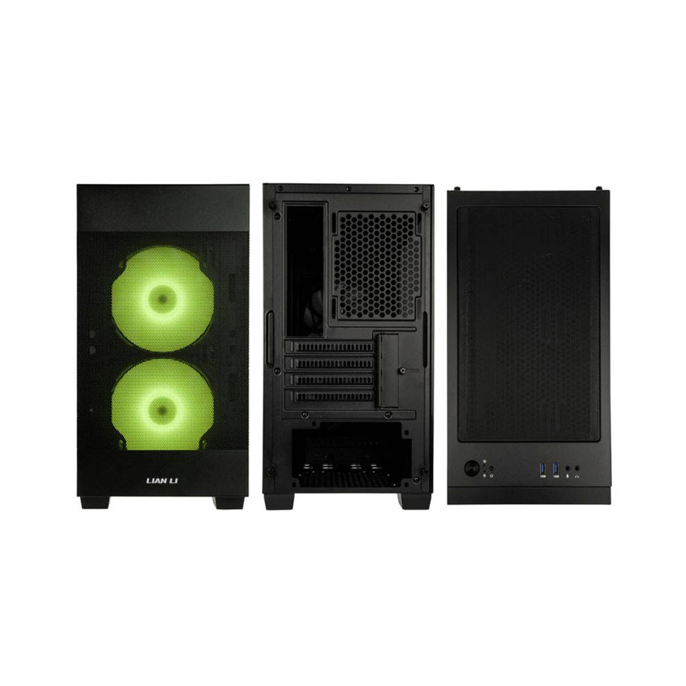 Boîtier Gaming Moyen Tour Lian-Li Lancool 205M Mesh / Micro-ATX / RGB / Avec Panneau Vitré / Noir