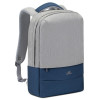Sac à dos antivol pour pc portable 15.6" RivaCase 7562 / Gris Bleu Foncé