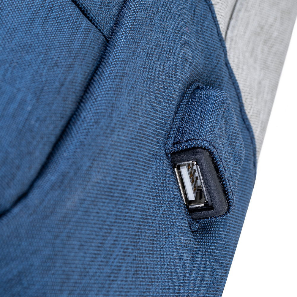 Sac à dos antivol pour pc portable 15.6" RivaCase 7562 / Gris Bleu Foncé