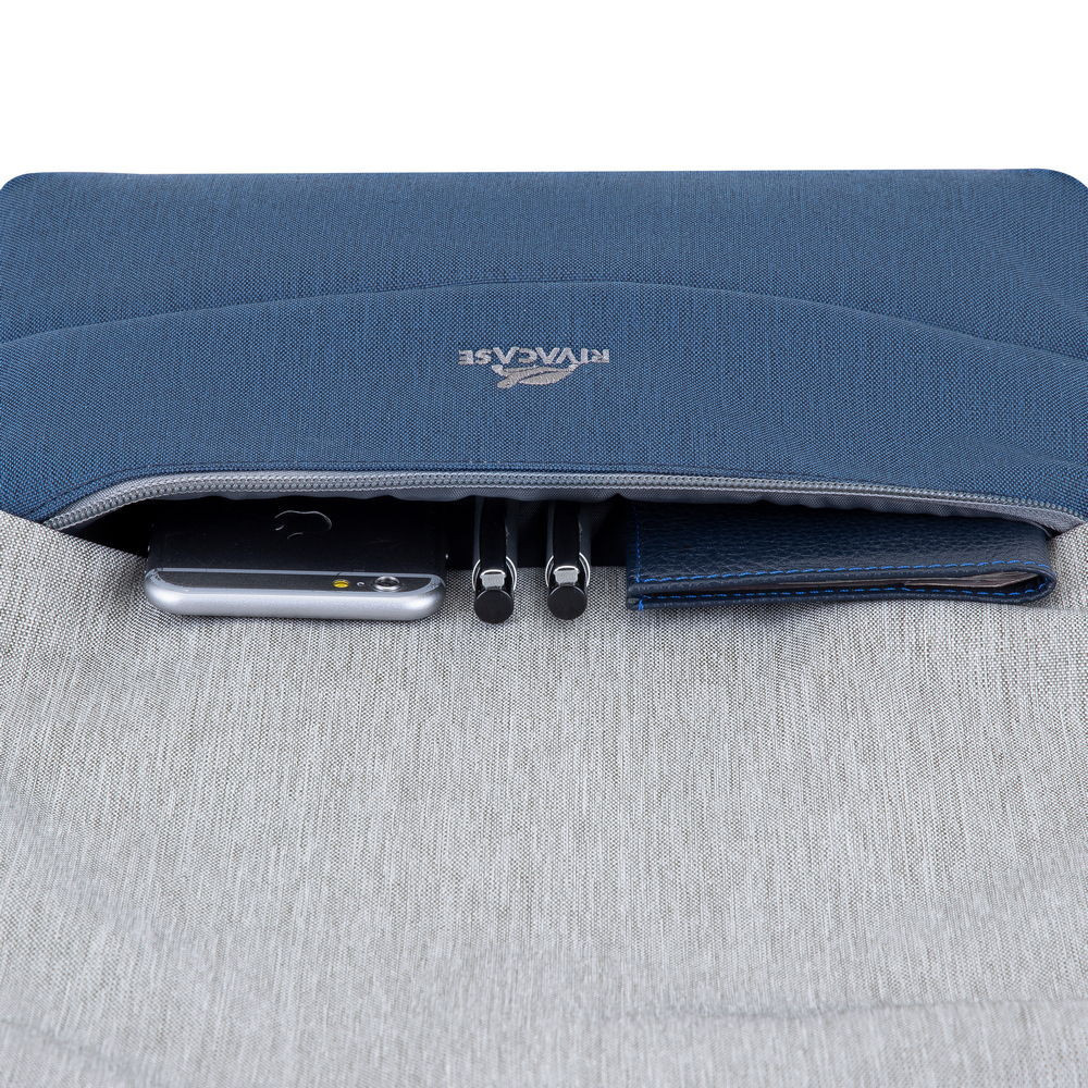 Sac à dos antivol pour pc portable 15.6" RivaCase 7562 / Gris Bleu Foncé