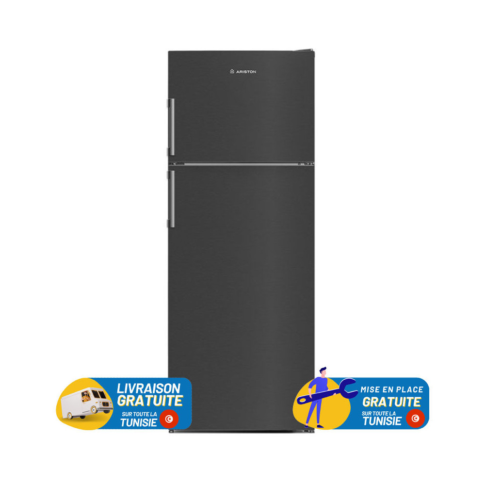 Réfrigérateur ARISTON No Frost INVERTER Double Portes 406 Litres / Dark inox