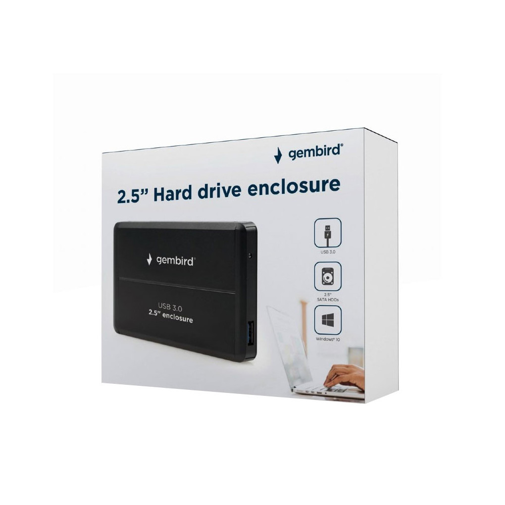 Boitier GEMBIRD  pour disque dur 2.5" USB 3.0 / Noir