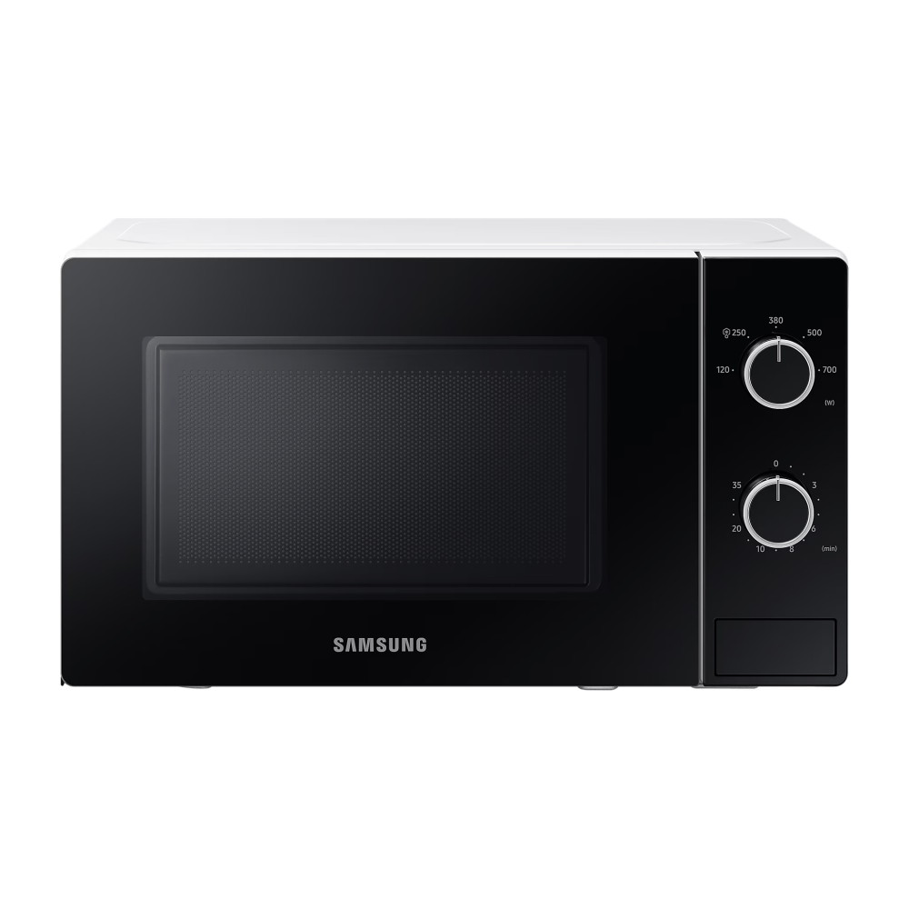 Micro-onde Samsung 20L / 700 W / Solo MWO avec porte en verre plein / Blanc