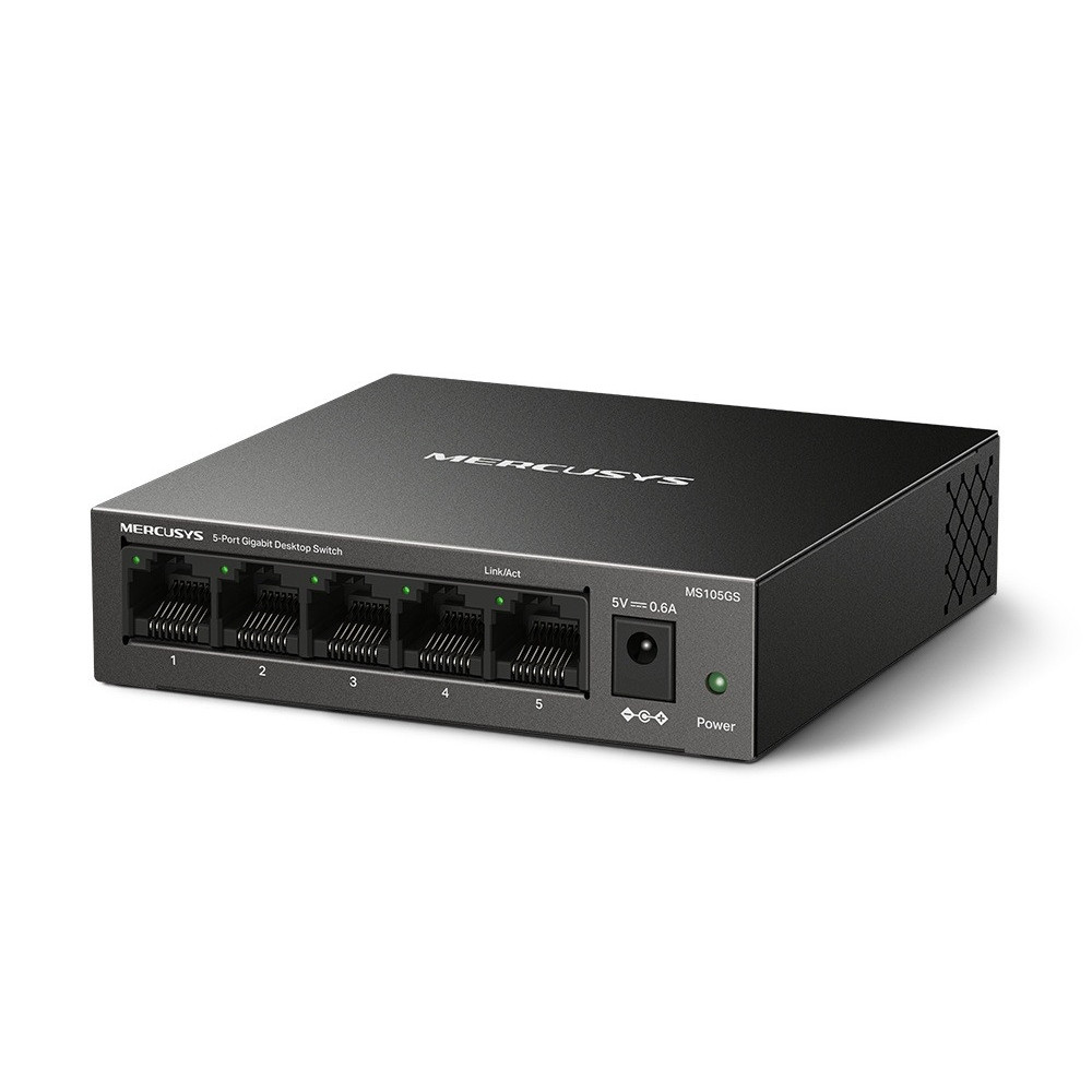Switch De Bureau 5 Ports MERCUSYS METALLIQUE MS105G / 10/100/1000 Mbps