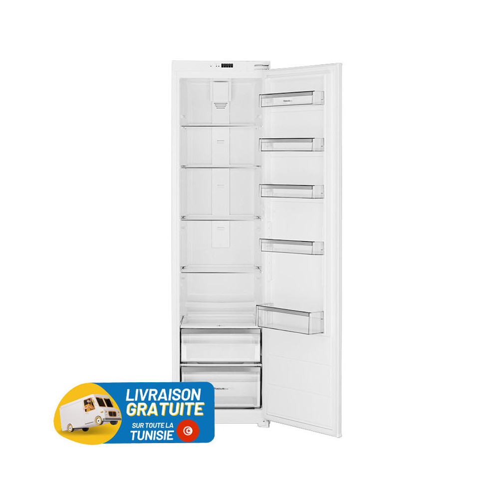 Réfrigérateur FOCUS Encastrable No Frost une Porte 300 Litres / Blanc