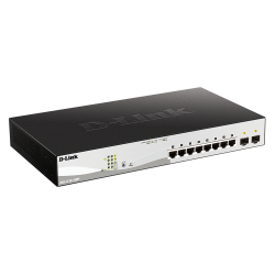 Switch DLINK 8 GIGA PoE + 2 SFP ports Smart  130W