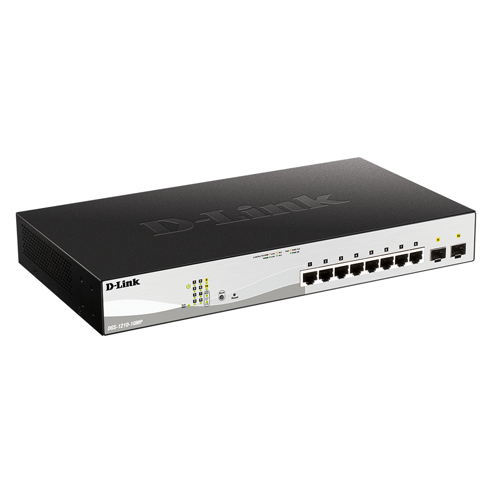 Switch DLINK 8 GIGA PoE + 2 SFP ports Smart  130W