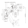 Support de Montage Mural Gembird Réglable Pour 27 Pouces/ 7KG