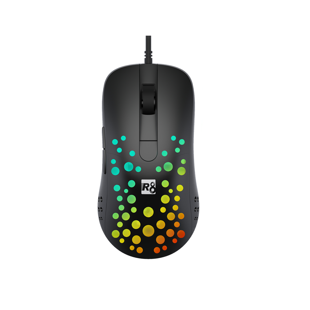 SOURIS 6D Gaming RGB LED Light R8 1627 / 3 600 DPI / BLACK